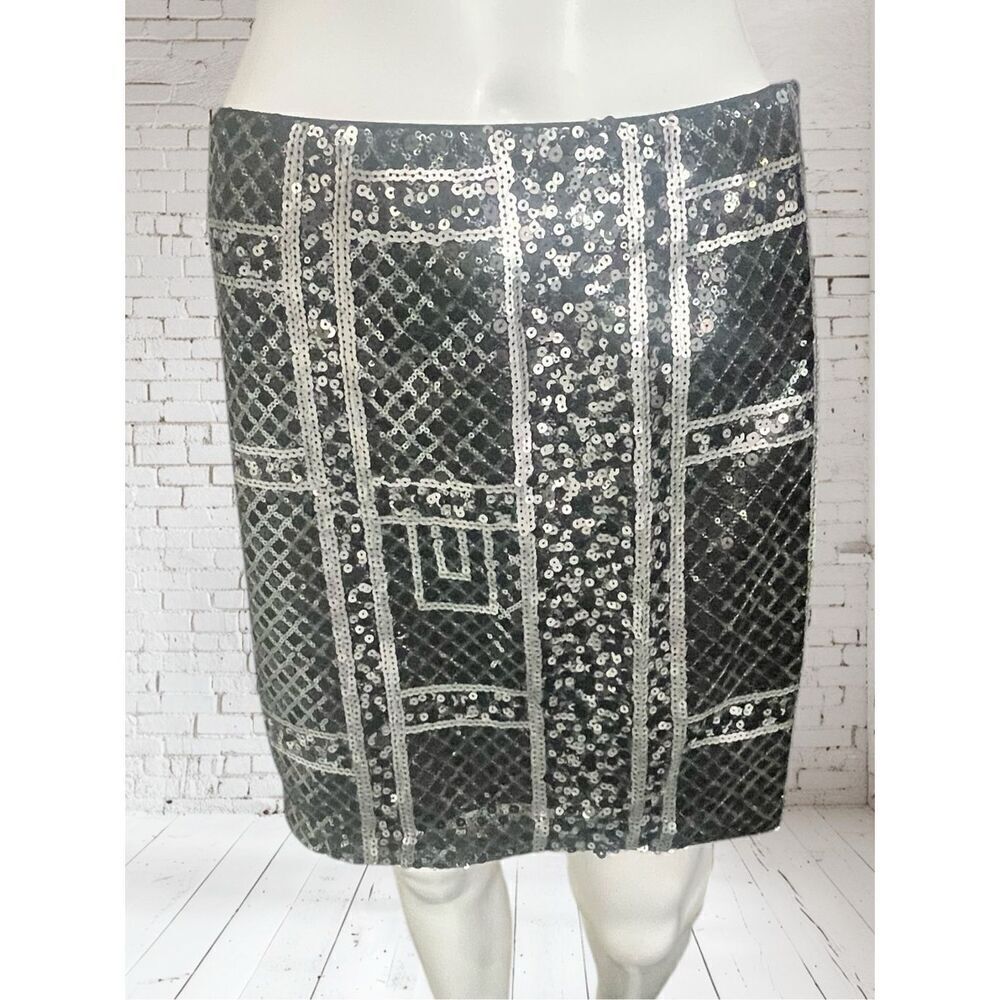 ABS Black & Silver Sequin Slirt
